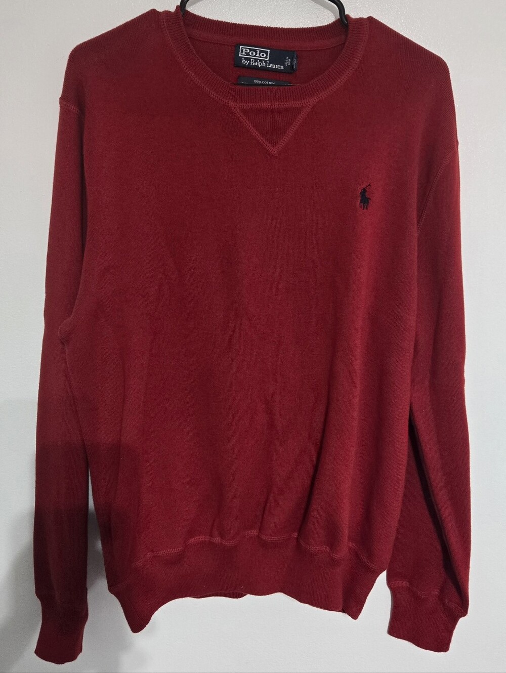 Polo by Ralph Lauren Men's Red Crewneck Sweater